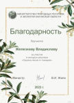 Благодарность  от Министерства природных ресурсов и экологии Калужской области Железкову Владиславу и Тюнину  Тимофею за участие в конкурсе рисунков 